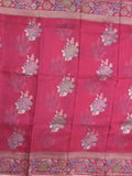Pure organza fancy saree for women | Orange | Zari border | Party wear