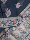 Pure organza fancy saree for women | Orange | Zari border | Party wear