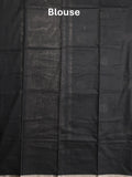 Maheshwari fancy saree black color allover zari motifs & zari border with zari pallu and plain blouse