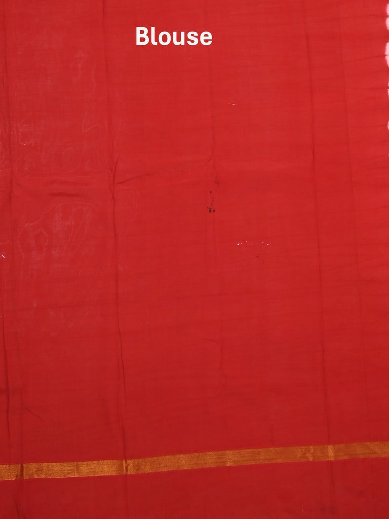 Kalamkari silk saree in black, featuring a contrast color border and plain matching blouse