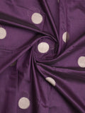 Maheshwari fancy saree violet color allover zari motifs & zari border with zari pallu and plain blouse