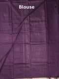 Maheshwari fancy saree violet color allover zari motifs & zari border with zari pallu and plain blouse