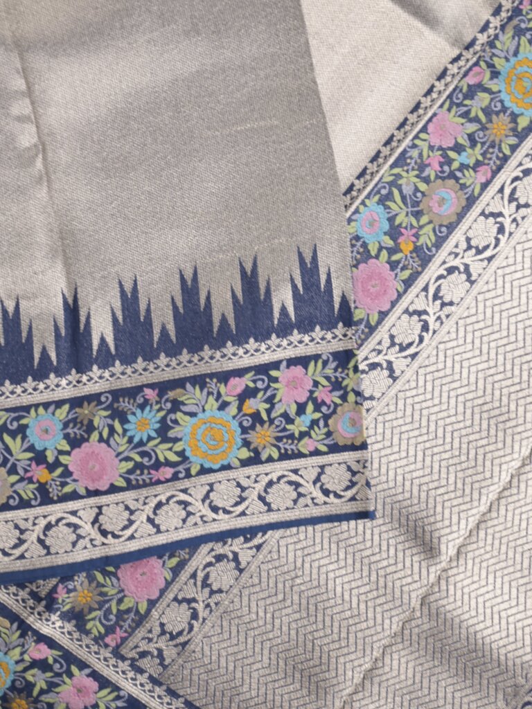 Banaras tissue pattu saree for women | Baby pink | zari border | Party wear