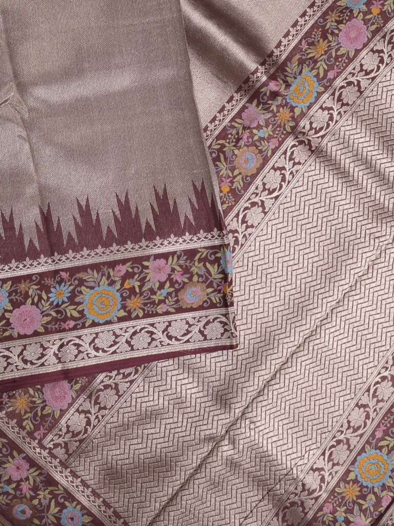 Banaras tissue pattu saree for women | Baby pink | zari border | Party wear