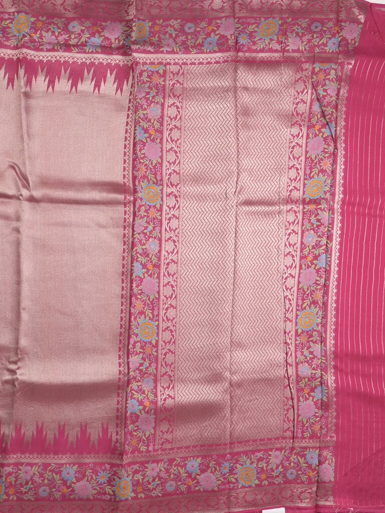 Banaras tissue pattu saree for women | Baby pink | zari border | Party wear