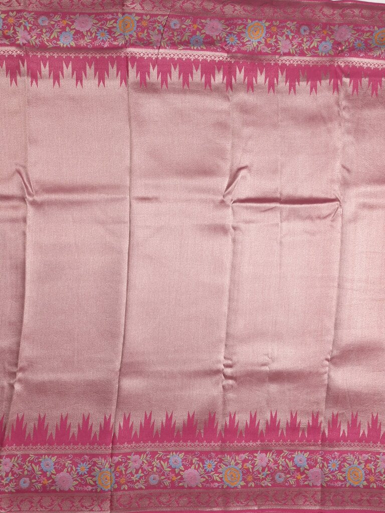 Banaras tissue pattu saree for women | Baby pink | zari border | Party wear