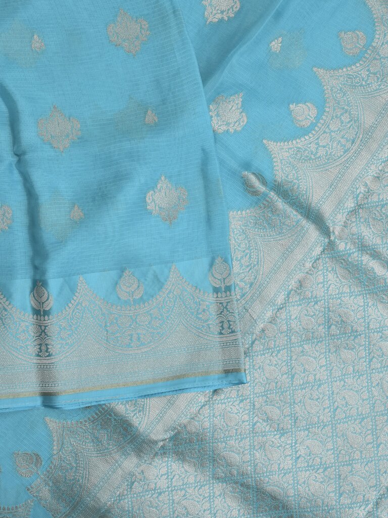 Pure kota fancy saree for women | Parrot green | zari border | party wear