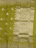 Pure kota fancy saree for women | Parrot green | zari border | party wear