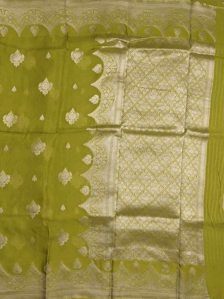 Pure kota fancy saree for women | Parrot green | zari border | party wear
