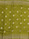 Pure kota fancy saree for women | Parrot green | zari border | party wear