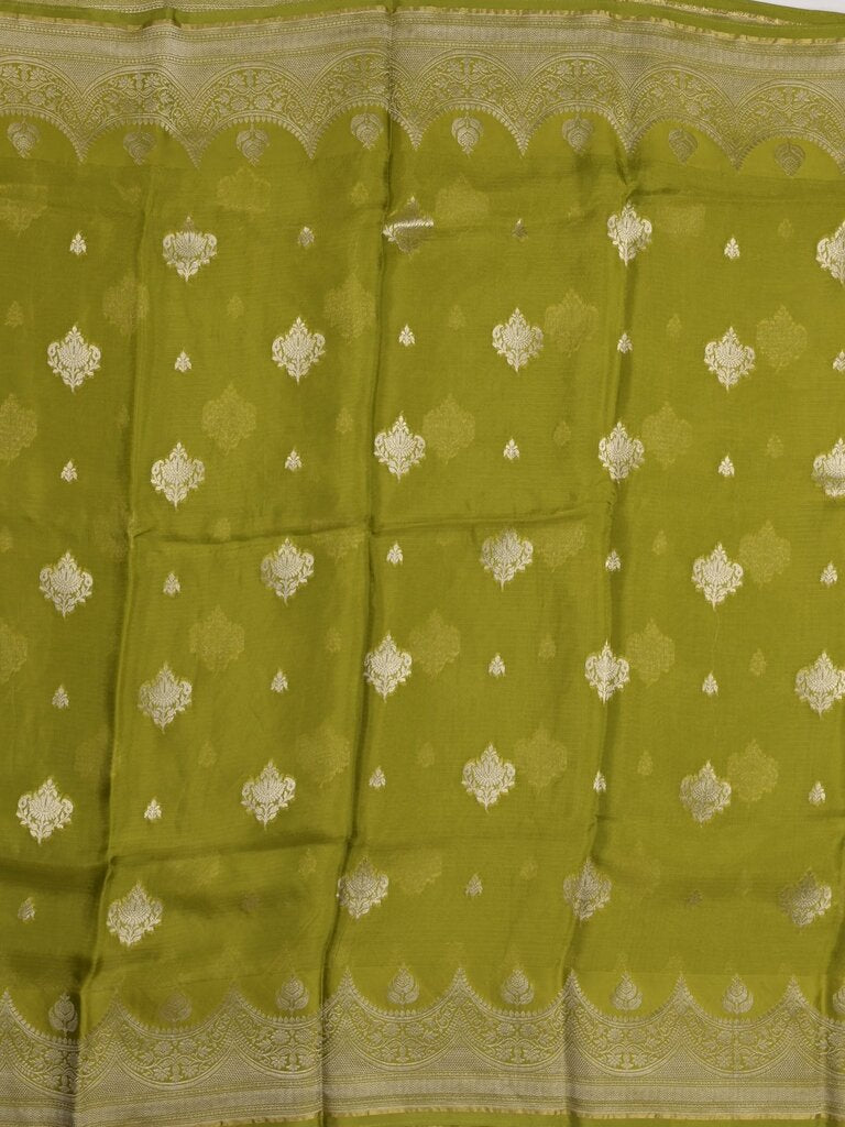 Pure kota fancy saree for women | Parrot green | zari border | party wear