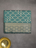 Banaras fancy saree sky blue color allover zari weaves & zari border with zari pallu and brocade blouse