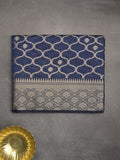 Banaras fancy saree royal blue color allover zari weaves & zari border with zari pallu and brocade blouse