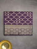 Banaras fancy saree violet color allover zari weaves & zari border with zari pallu and brocade blouse