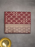 Banaras fancy saree maroon color allover zari weaves & zari border with zari pallu and brocade blouse