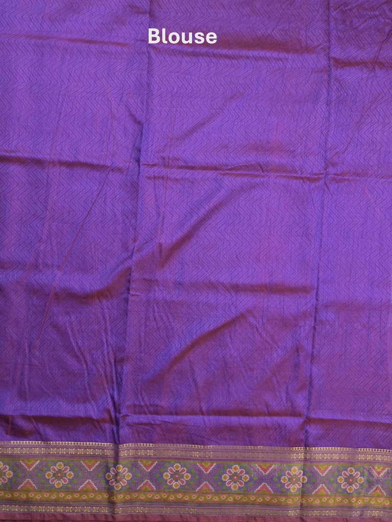 Ikkath fancy saree in pink color allover design with zari border & ikkath pallu and plain blouse