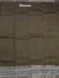 Maheshwari fancy saree light yellow color allover prints & zari, printed border with contrast pallu and plain blouse