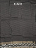 Maheshwari fancy saree light pinkish grey color allover prints & zari, printed border with contrast pallu and plain blouse