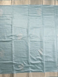 Chanderi fancy saree pastel blue color allover zari motifs & zari border with zari pallu and plain blouse