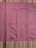 Dupion fancy saree purple color allover zari motifs & big zari border with zari pallu and contrast plain blouse