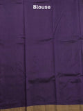 Dupion fancy saree purple color allover zari motifs & zari border with zari pallu and contrast plain blouse