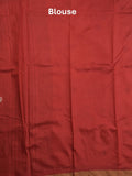 Dupion fancy saree half white color allover zari motifs & zari border with zari pallu and contrast plain blouse
