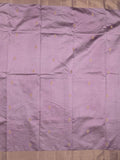 Dupion fancy saree light purple color allover zari motifs & zari border with zari pallu and contrast plain blouse