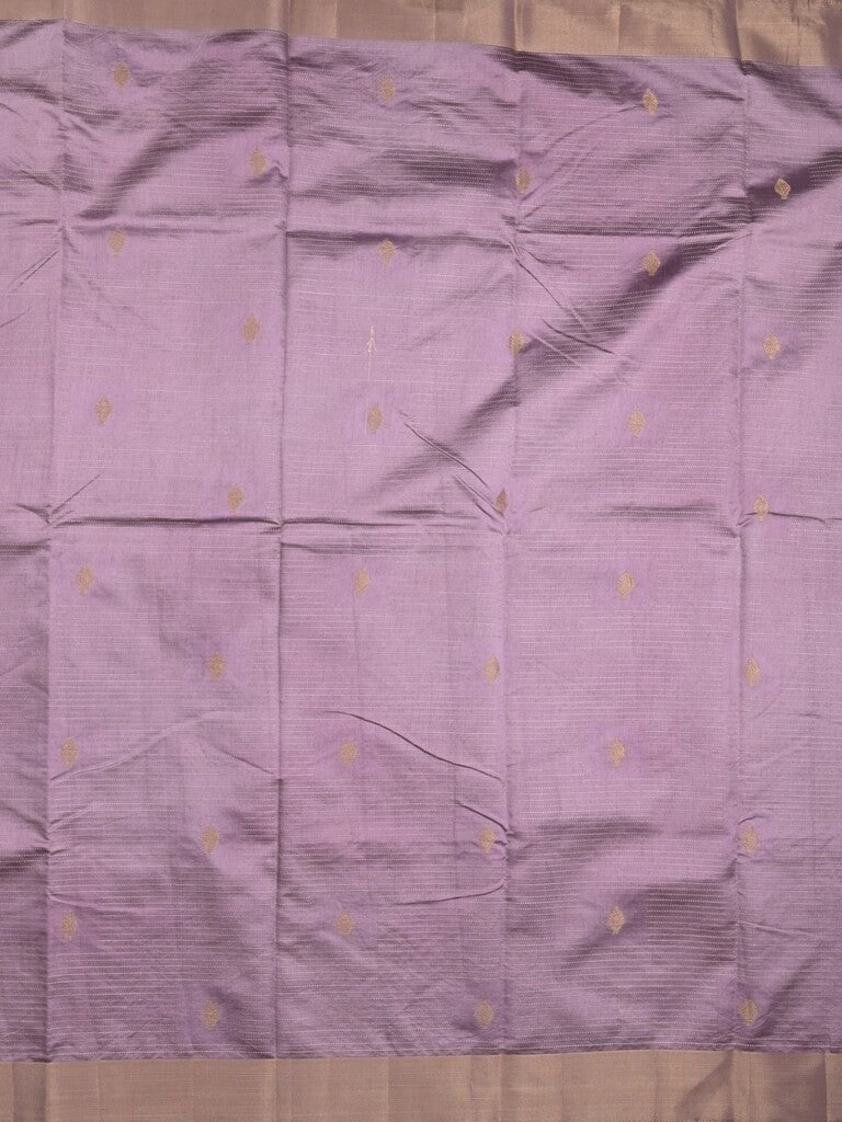Dupion fancy saree light purple color allover zari motifs & zari border with zari pallu and contrast plain blouse