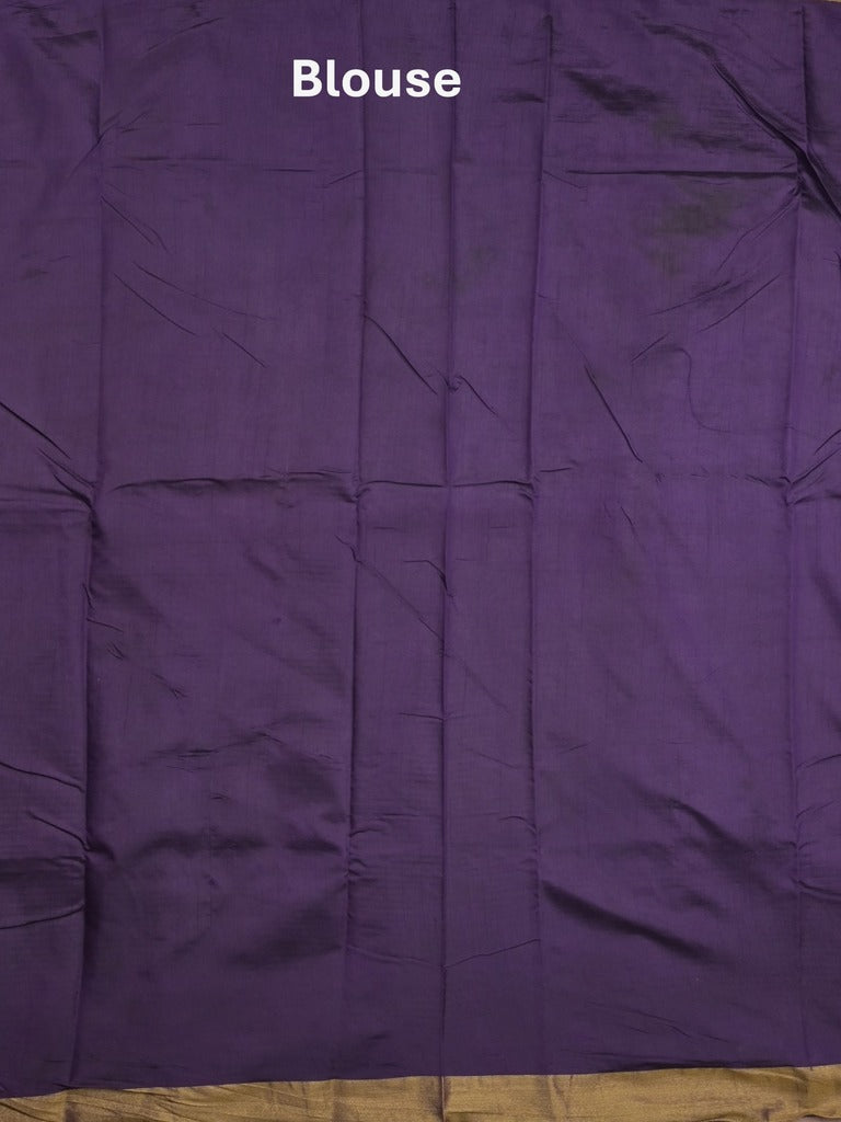 Dupion fancy saree light purple color allover zari motifs & zari border with zari pallu and contrast plain blouse