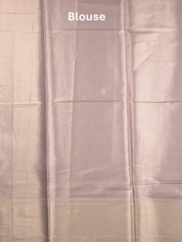 Banaras fancy saree light purple color allover zari motifs & zari border with zari pallu and brocade blouse