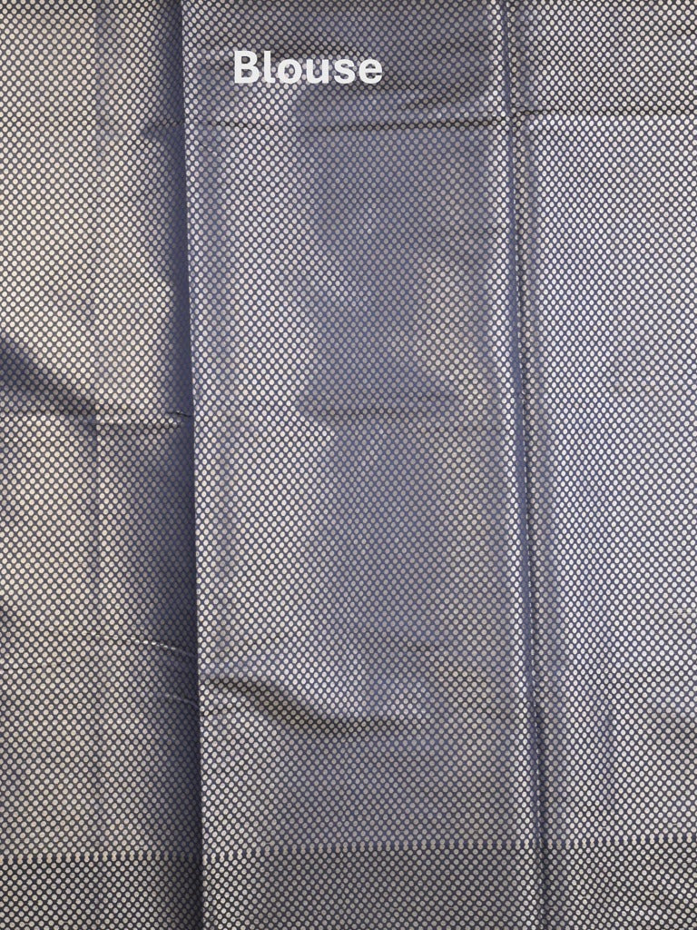 Banaras fancy saree royal blue color allover zari weaves & zari border with zari pallu and brocade blouse