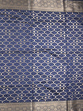 Banaras fancy saree royal blue color allover zari weaves & zari border with zari pallu and brocade blouse