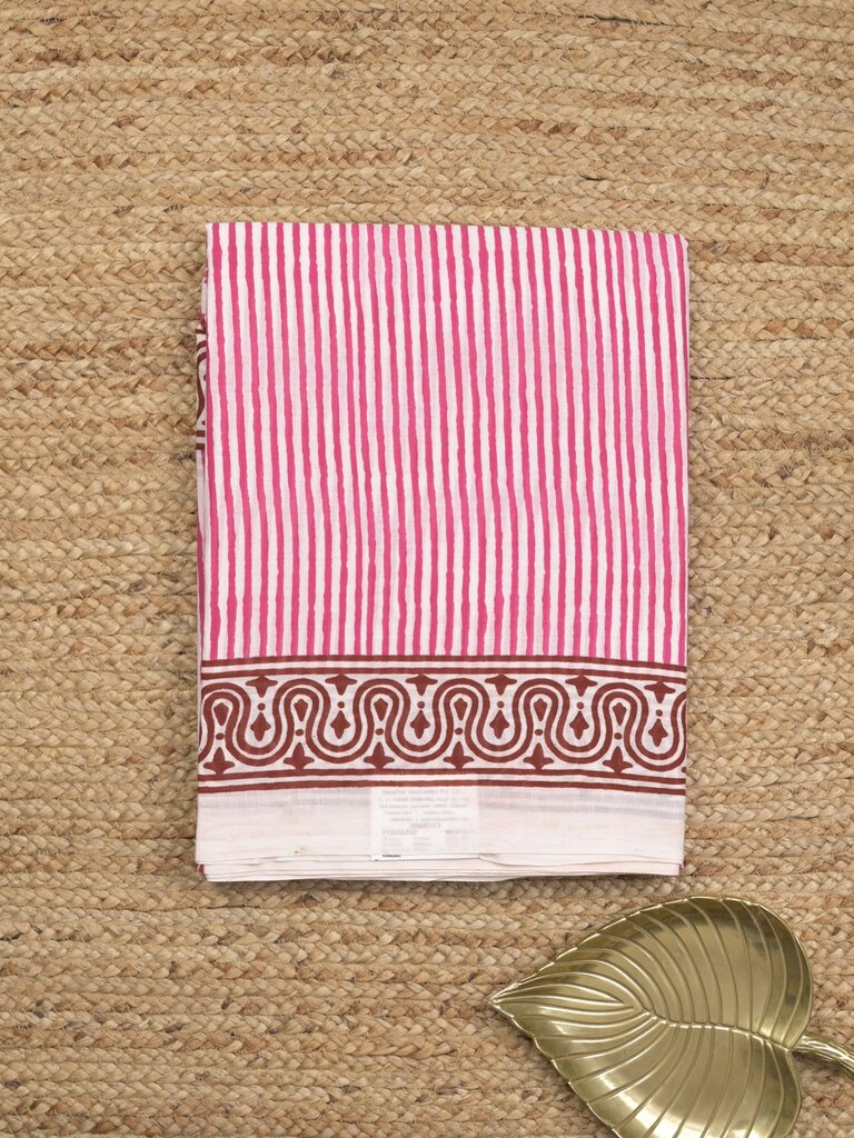 Maheshwari cotton sarees for women | royal blue | printed border