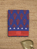 Maheshwari cotton sarees for women | royal blue | printed border