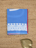 Maheshwari cotton sarees for women | royal blue | printed border