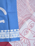 Maheshwari cotton sarees for women | royal blue | printed border