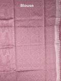 Chanderi fancy saree purple color allover motifs & zari border with self pallu and plain blouse