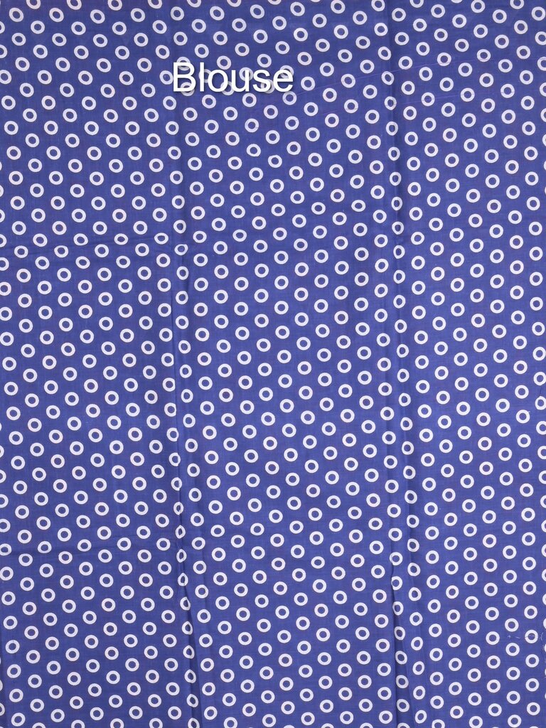 Maheshwari cotton sarees for women | royal blue | printed border
