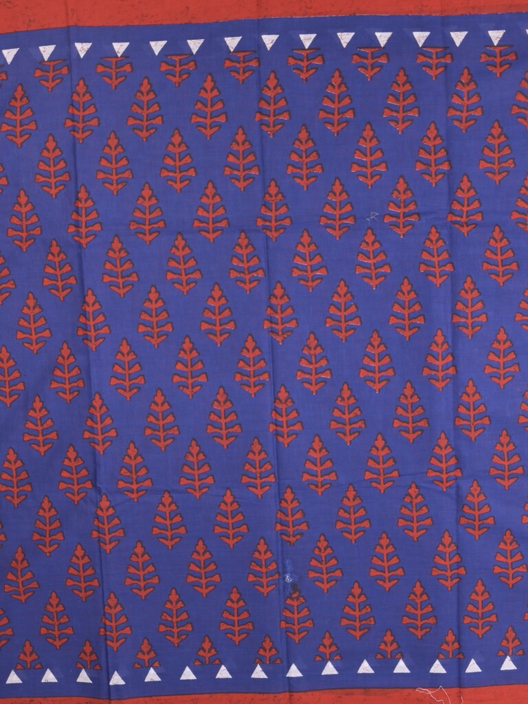 Maheshwari cotton sarees for women | royal blue | printed border