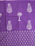 Maheshwari cotton sarees for women | royal blue | printed border