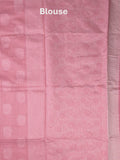 Chanderi fancy saree light pink color allover motifs & zari border with self pallu and plain blouse