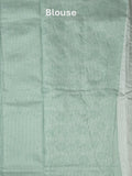 Chanderi fancy saree lux green color allover motifs & zari border with self pallu and plain blouse