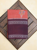 Banaras fancy saree in pink color allover zari motifs & zari border with brocade pallu and attached blouse