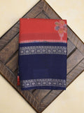 Banaras fancy saree in red color allover zari motifs & zari border with brocade pallu and attached blouse
