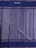 Banaras fancy saree in yellow color allover zari motifs & zari border with brocade pallu and attached blouse