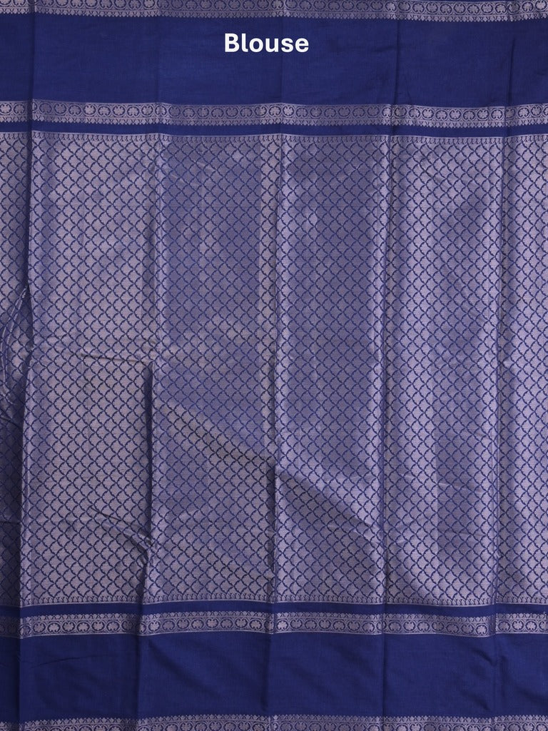 Banaras fancy saree in yellow color allover zari motifs & zari border with brocade pallu and attached blouse