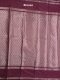 Banaras fancy saree in lavender color allover zari motifs & zari border with brocade pallu and attached blouse