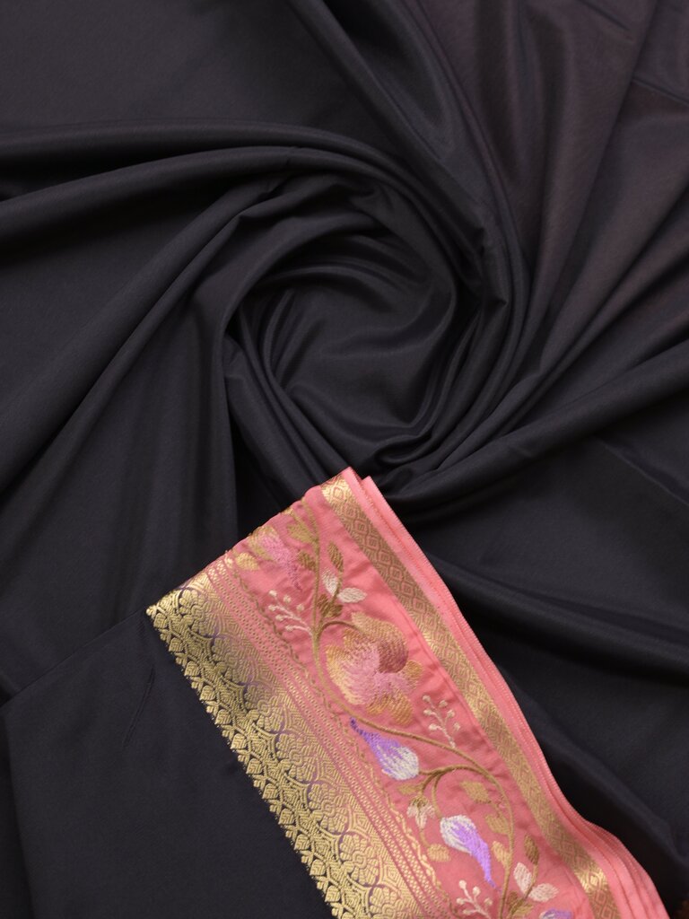 Crape fancy saree for women | black | allover plan | party wear