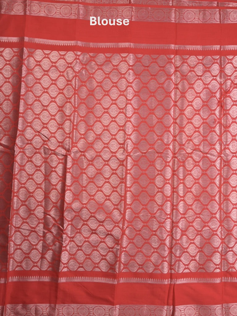 Banaras fancy saree in grey color allover zari motifs & zari border with brocade pallu and attached blouse