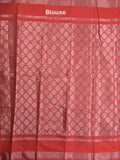 Banaras fancy saree in bottle green color allover zari motifs & zari border with brocade pallu and attached blouse